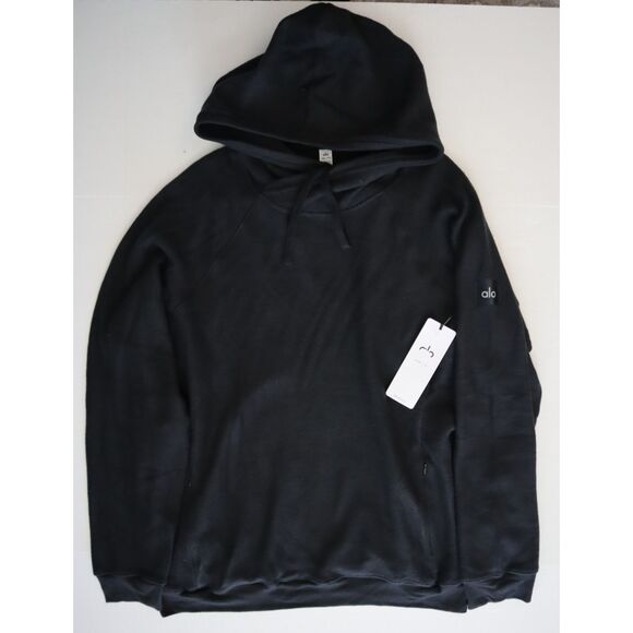 Alo Yoga M3109R Men's Sz 2XL Black The Triumph Tri-Blend Fleece Hoodie - Picture 13 of 14